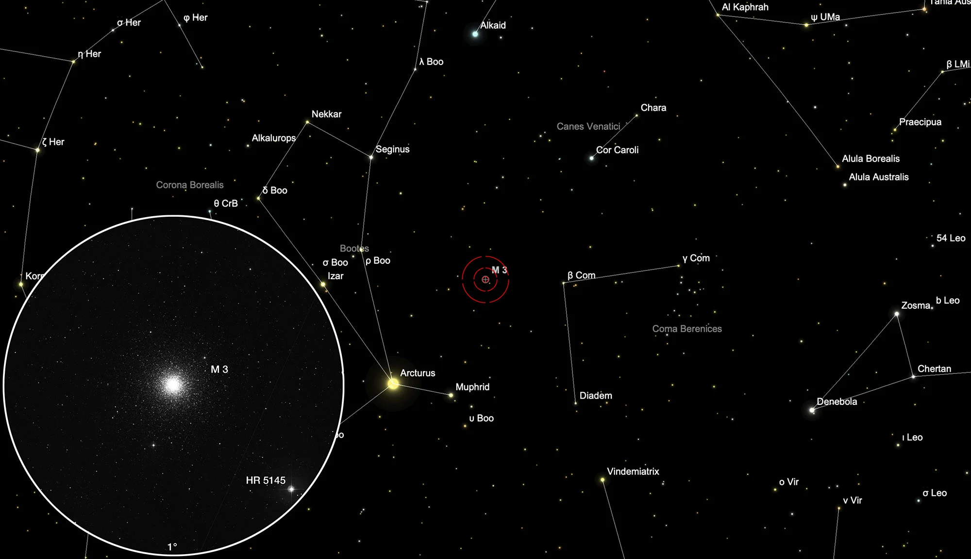 Chart Messier 3