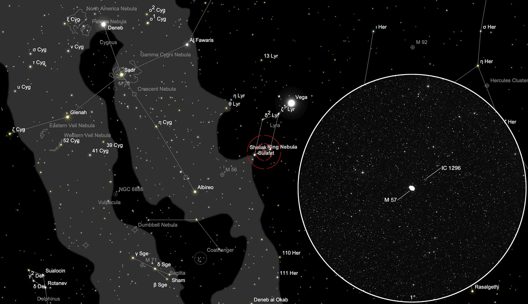 Chart Messier 57