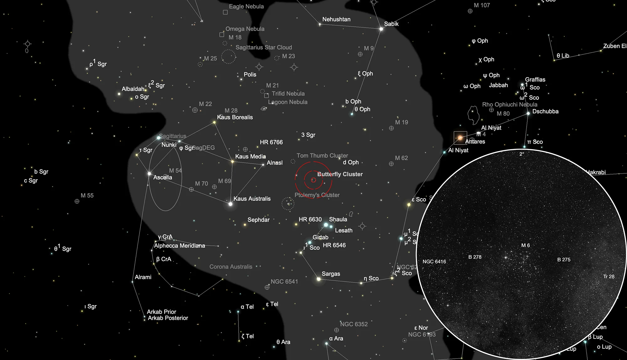Karte Messier 6