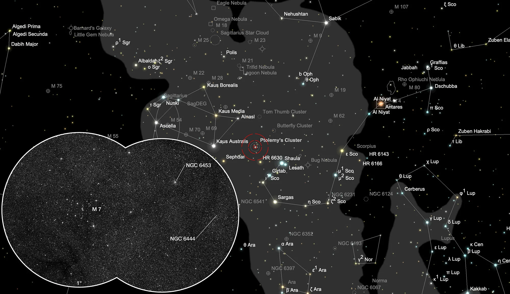 Karte Messier 7