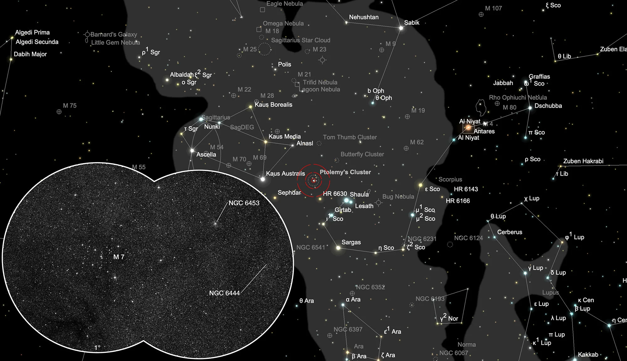 Chart Messier 7