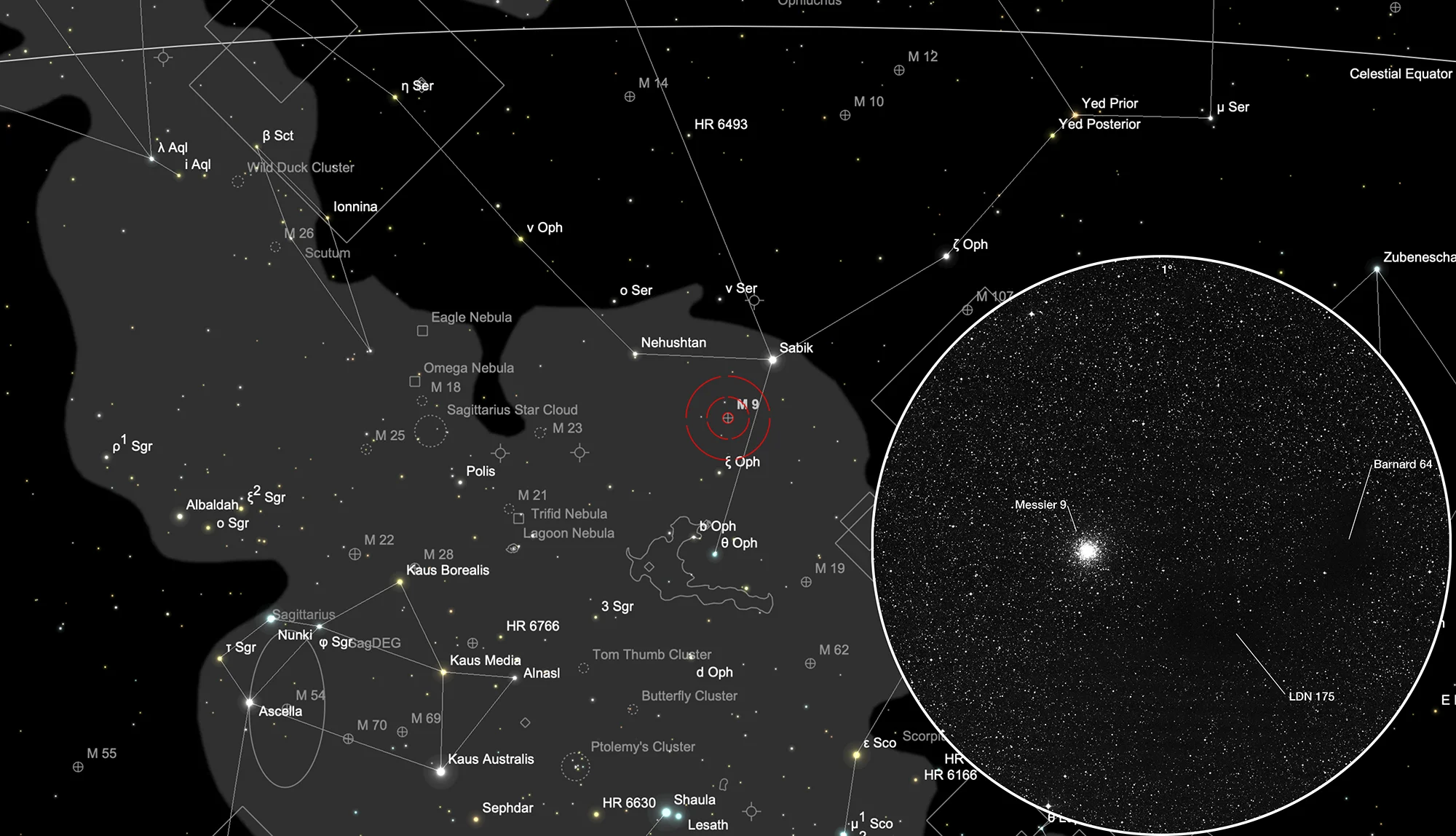 Karte Messier 9