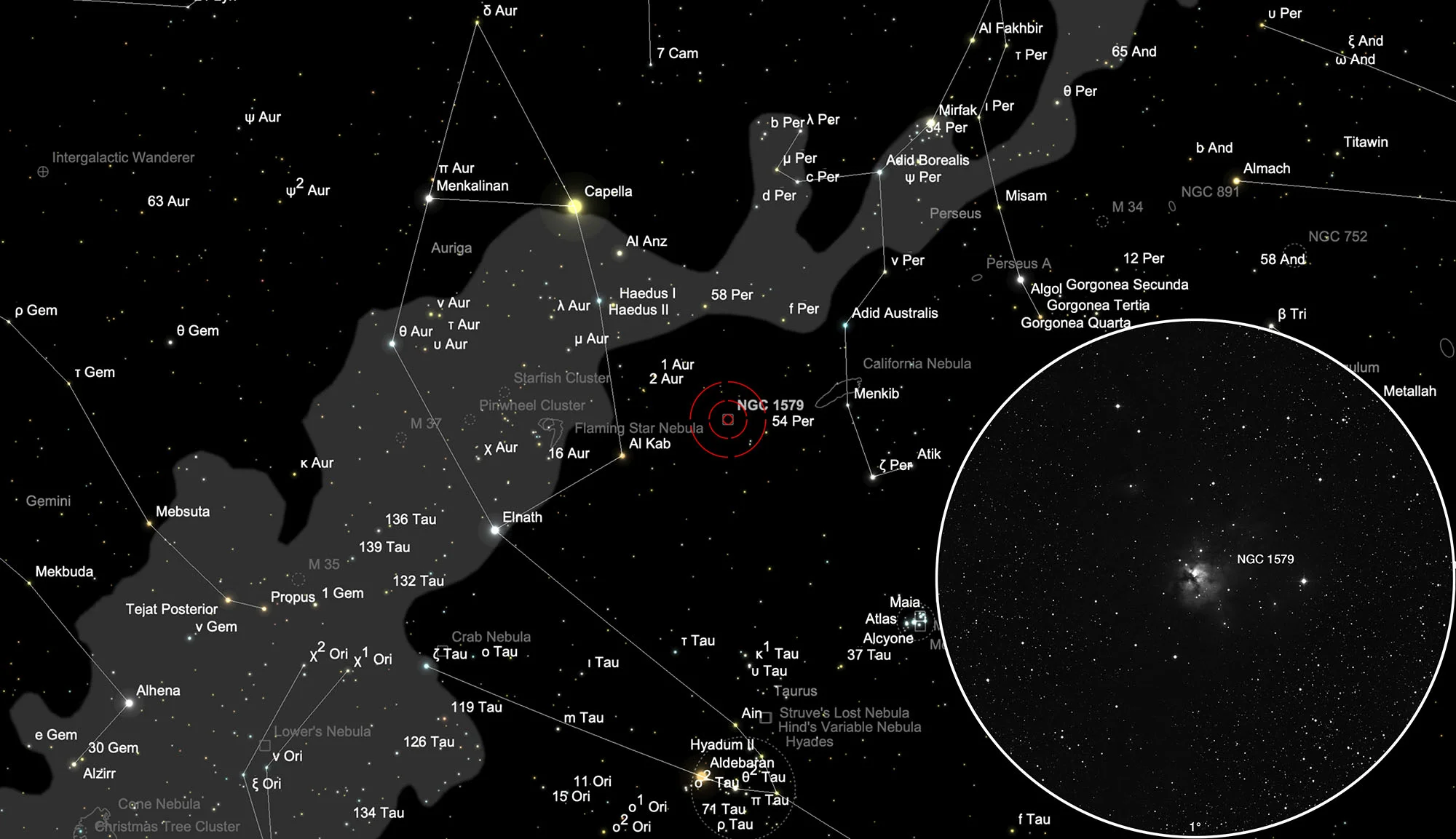 Chart NGC 1579