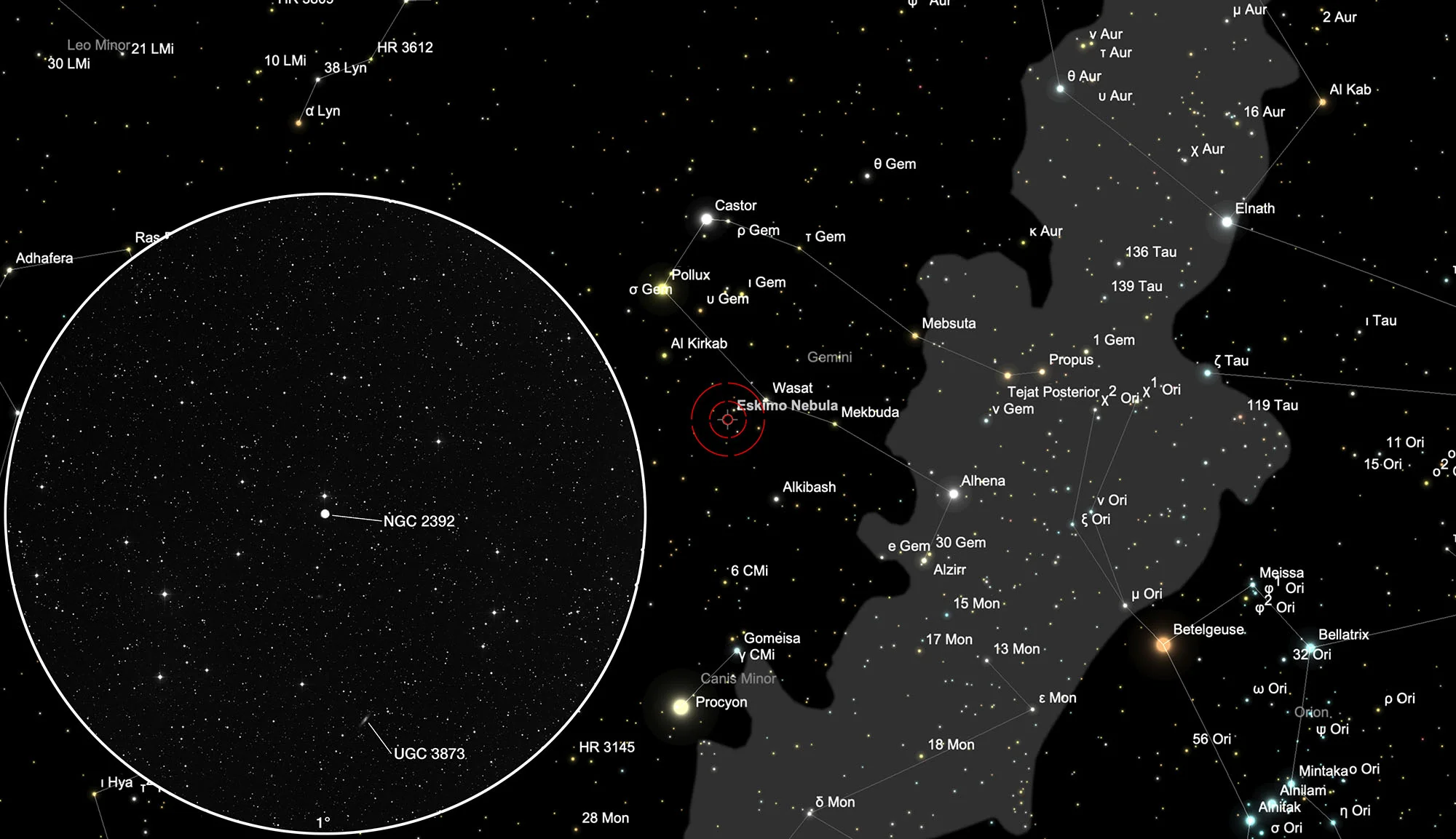 Chart NGC 2392