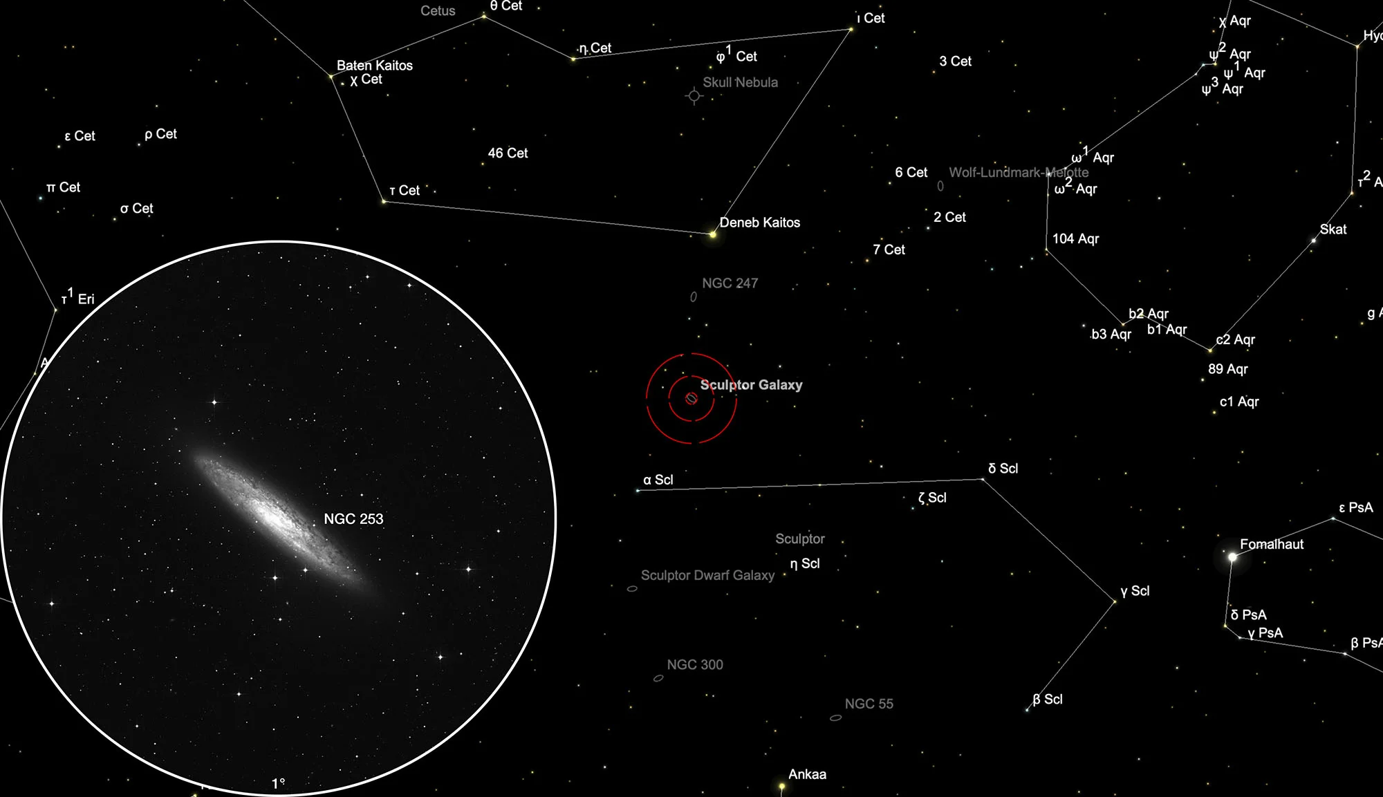 Chart NGC 253