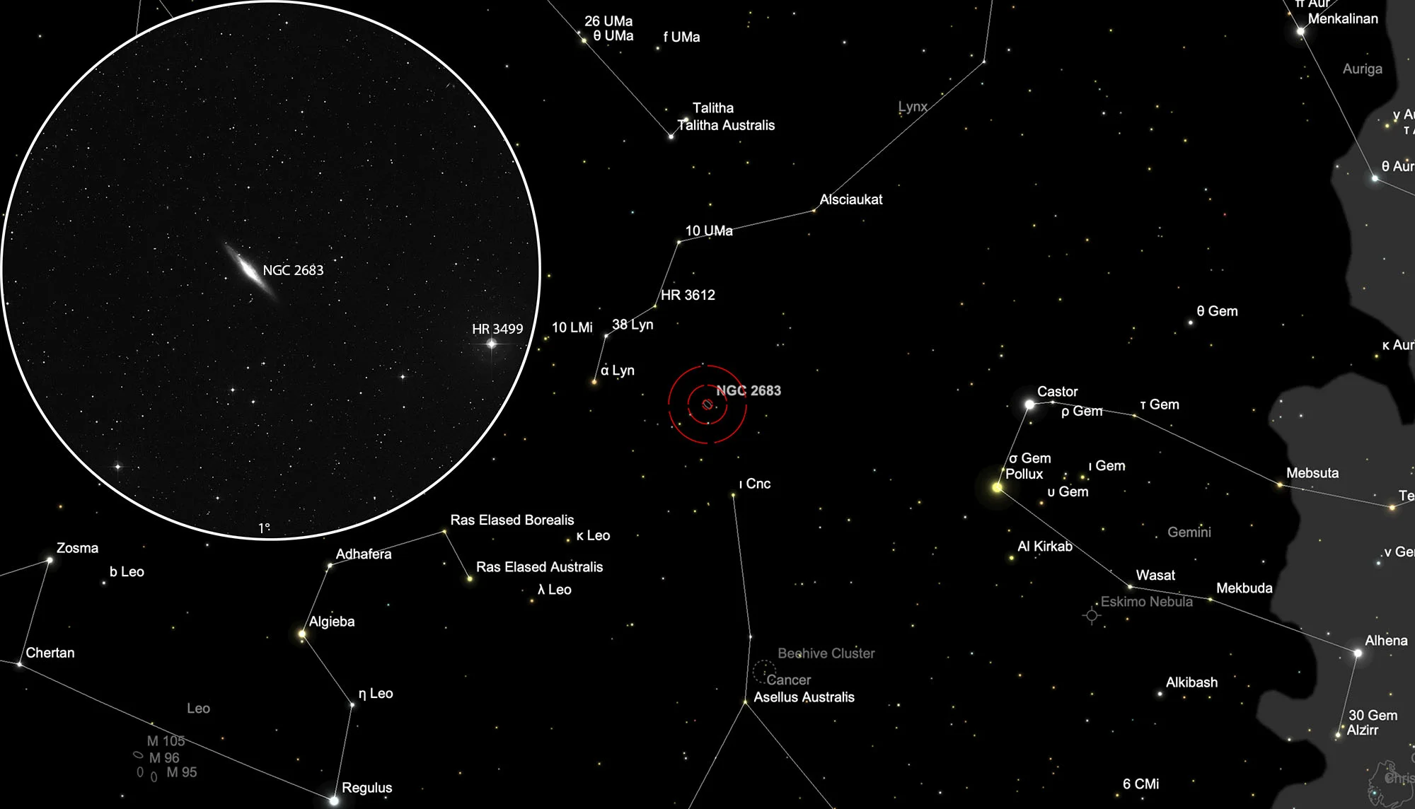 Karte NGC 2683