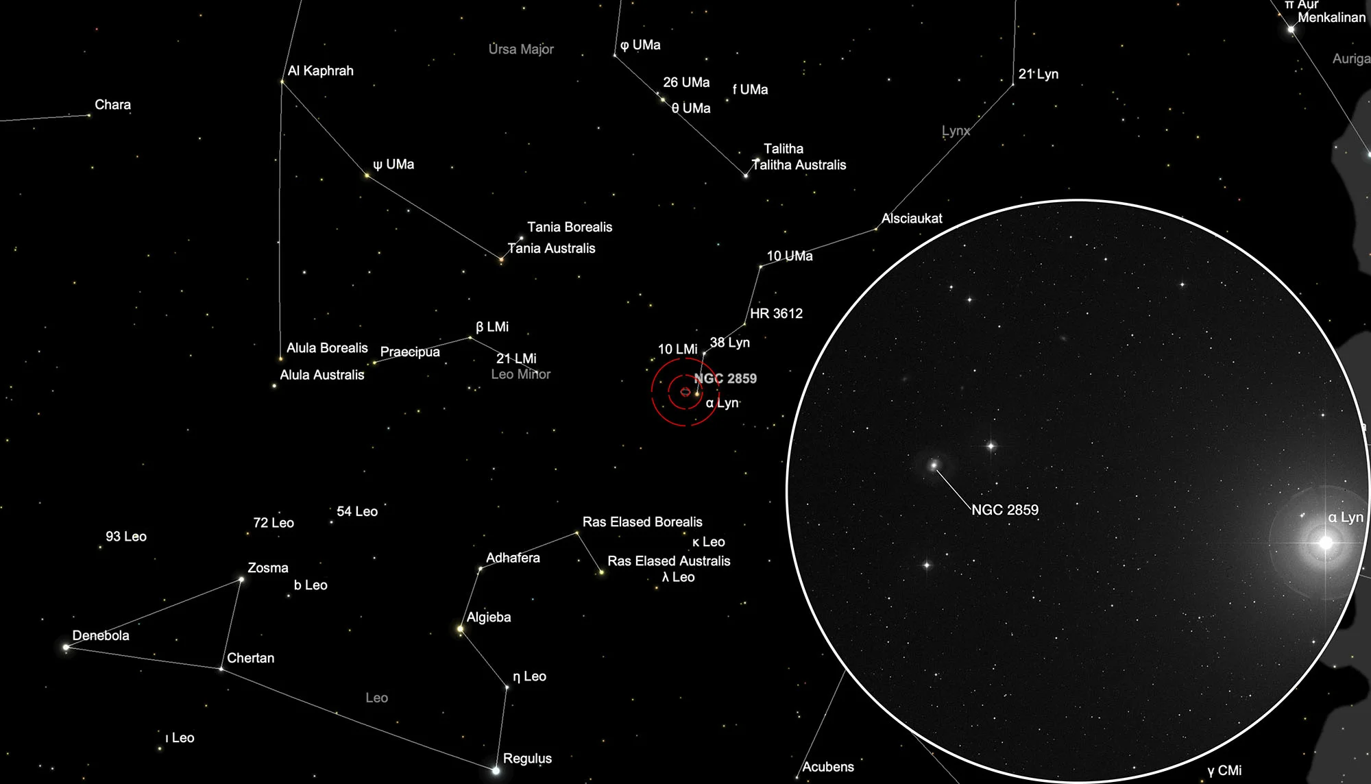 Karte NGC 2859