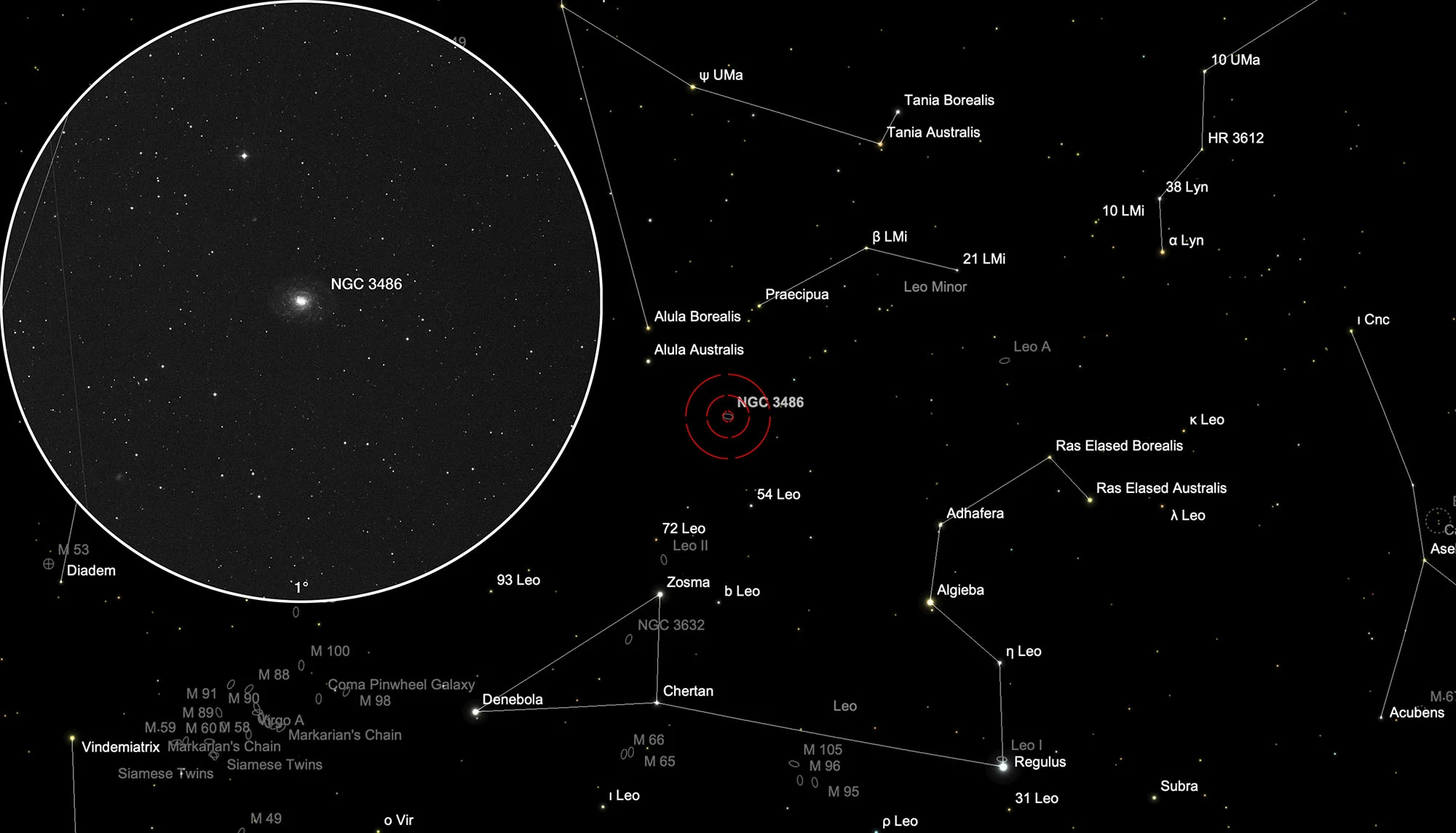Chart NGC 3486