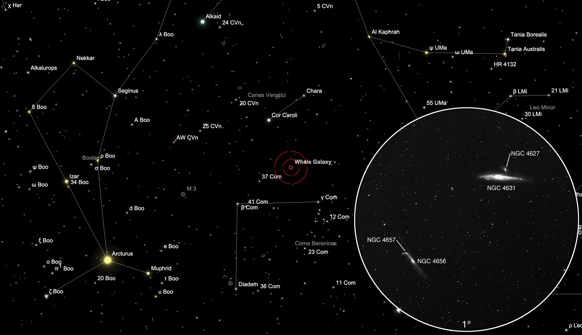 Karte NGC 4631