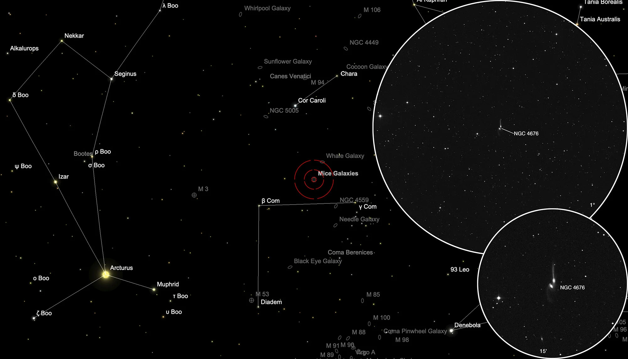 Karte NGC 4676