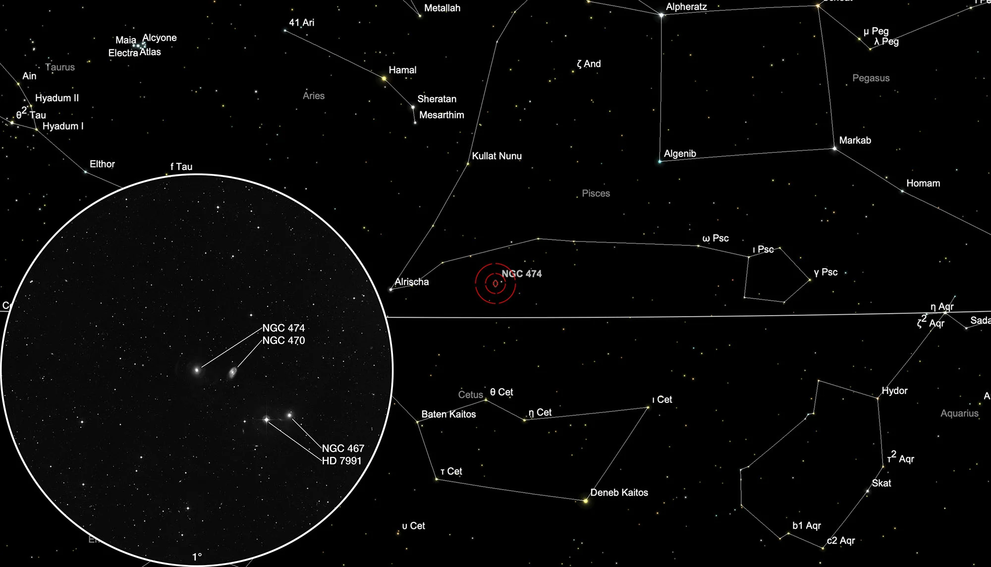 Karte NGC 474