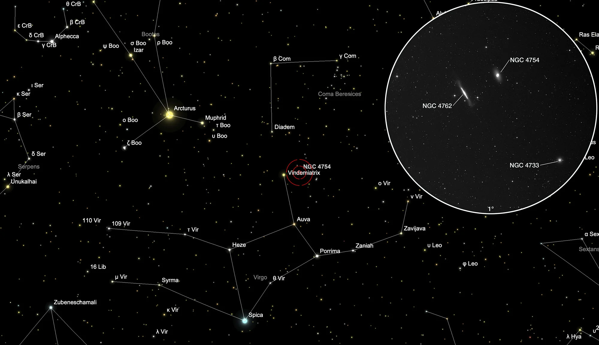 Karte NGC 4754