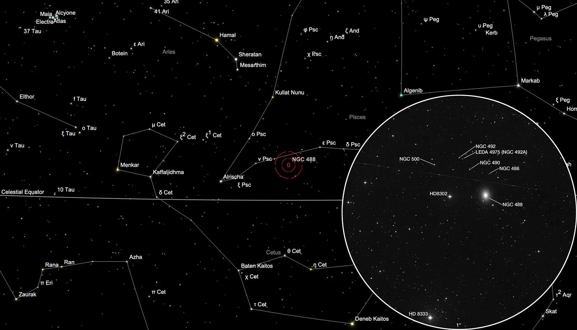 NGC 488 Karte