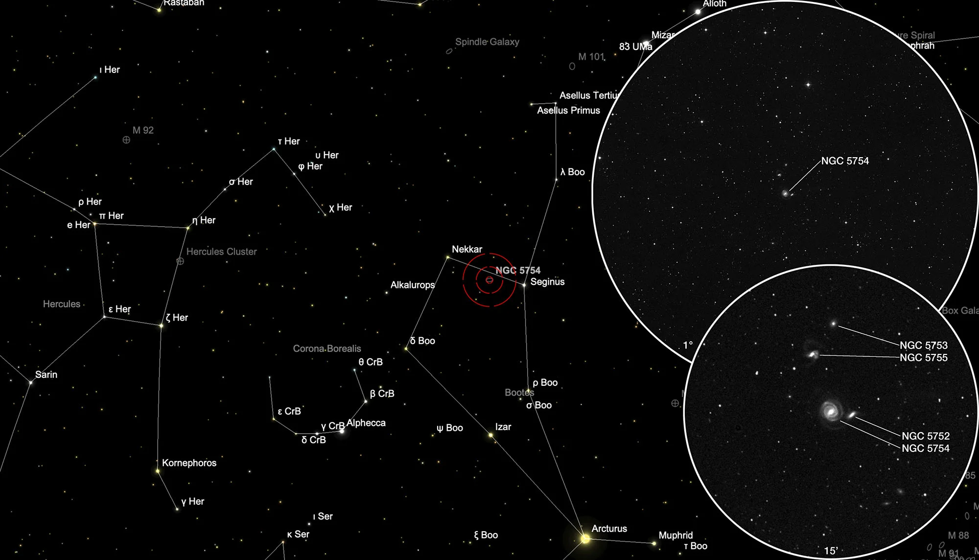 Karte NGC 5754