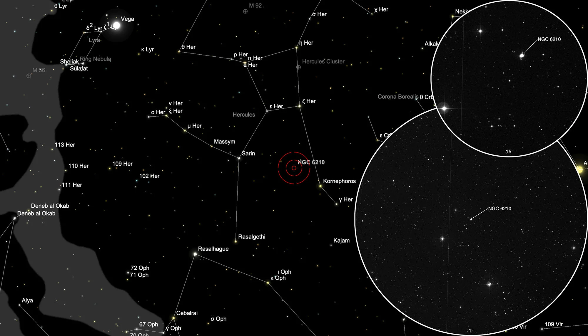Chart NGC 6210
