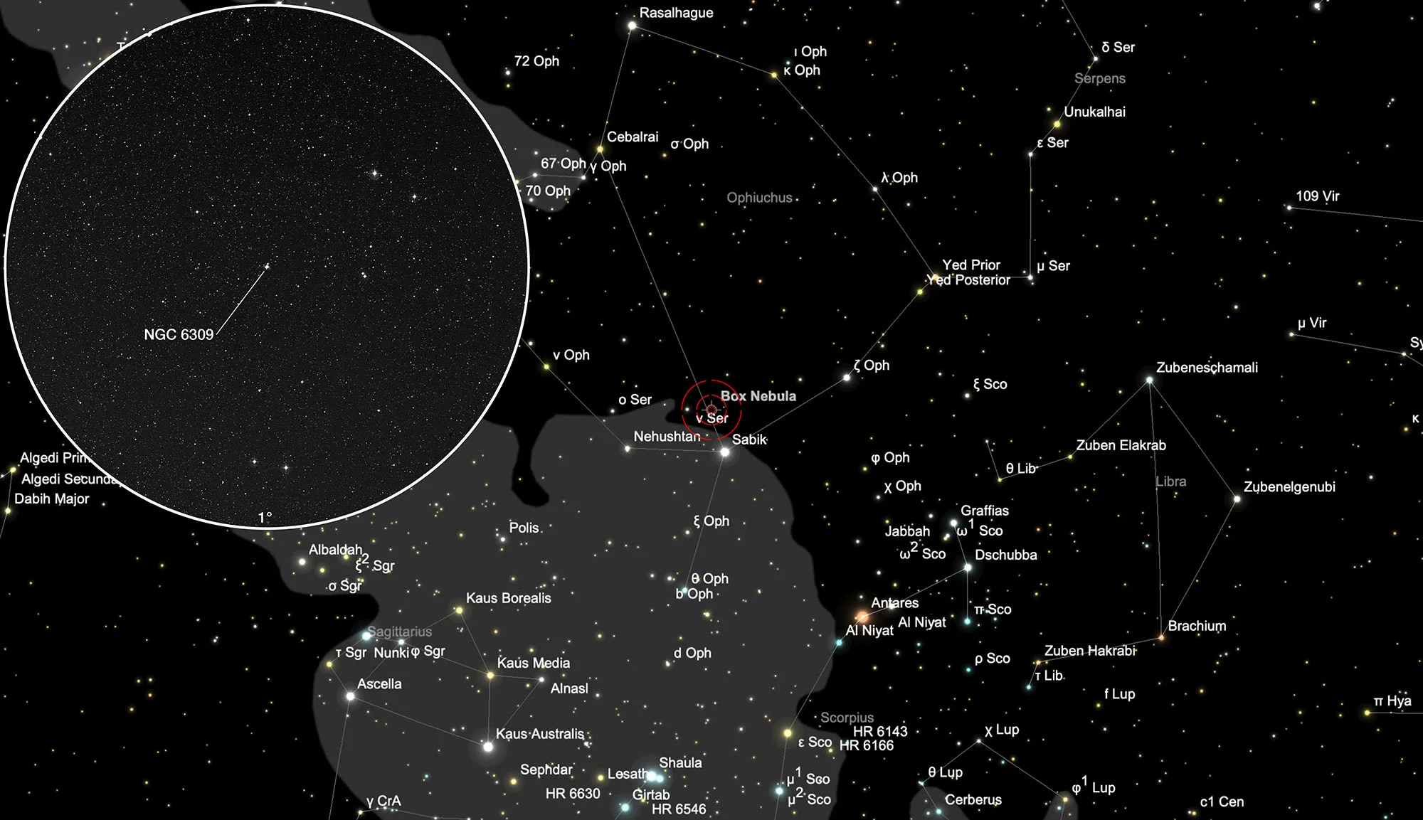 Karte NGC 6309