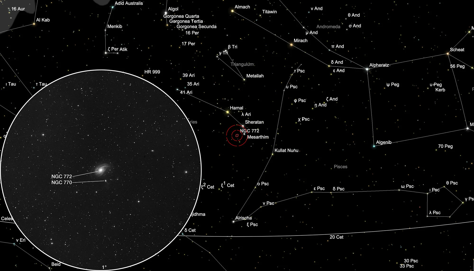 Karte NGC 772