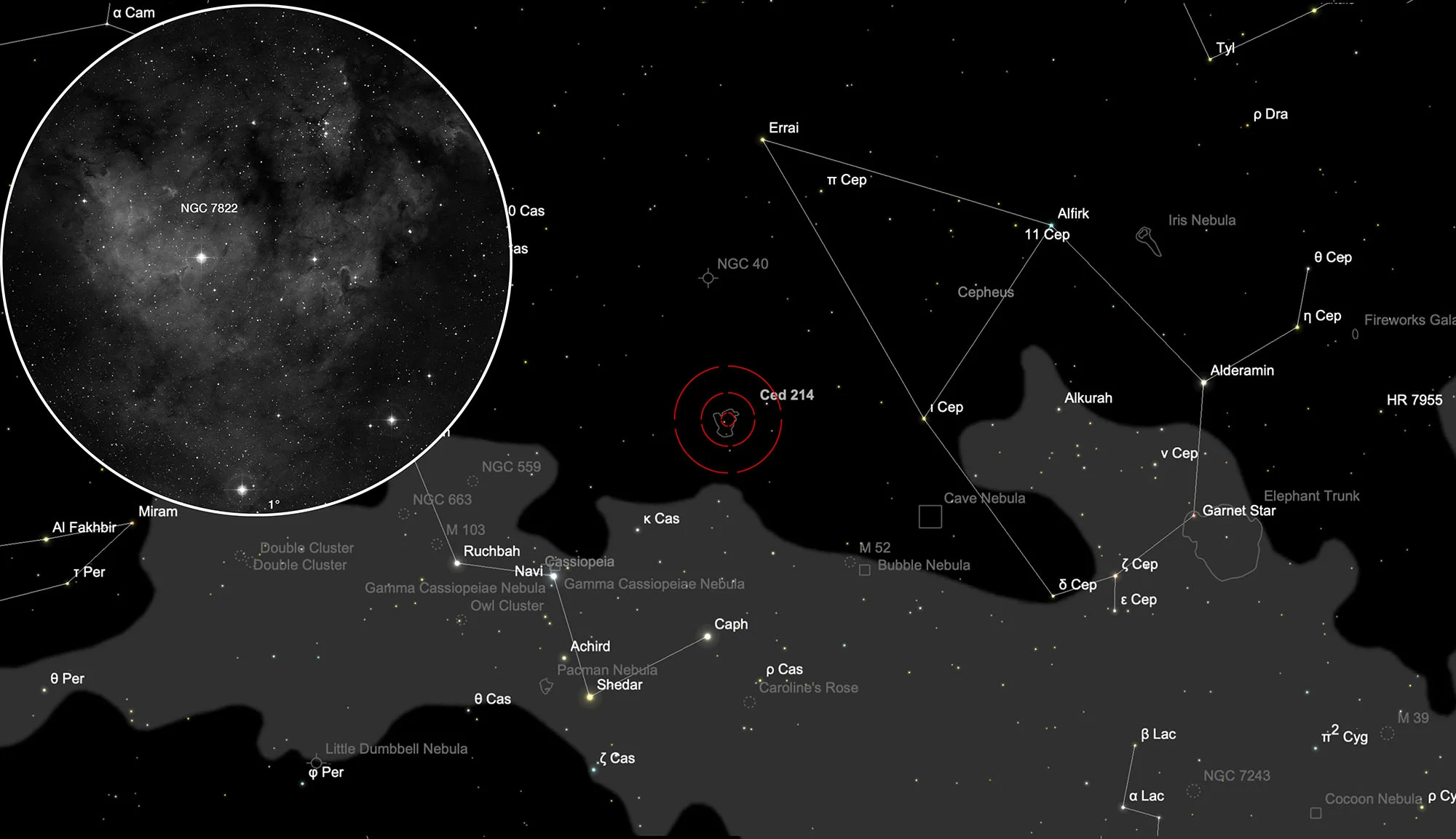 Chart NGC 7822