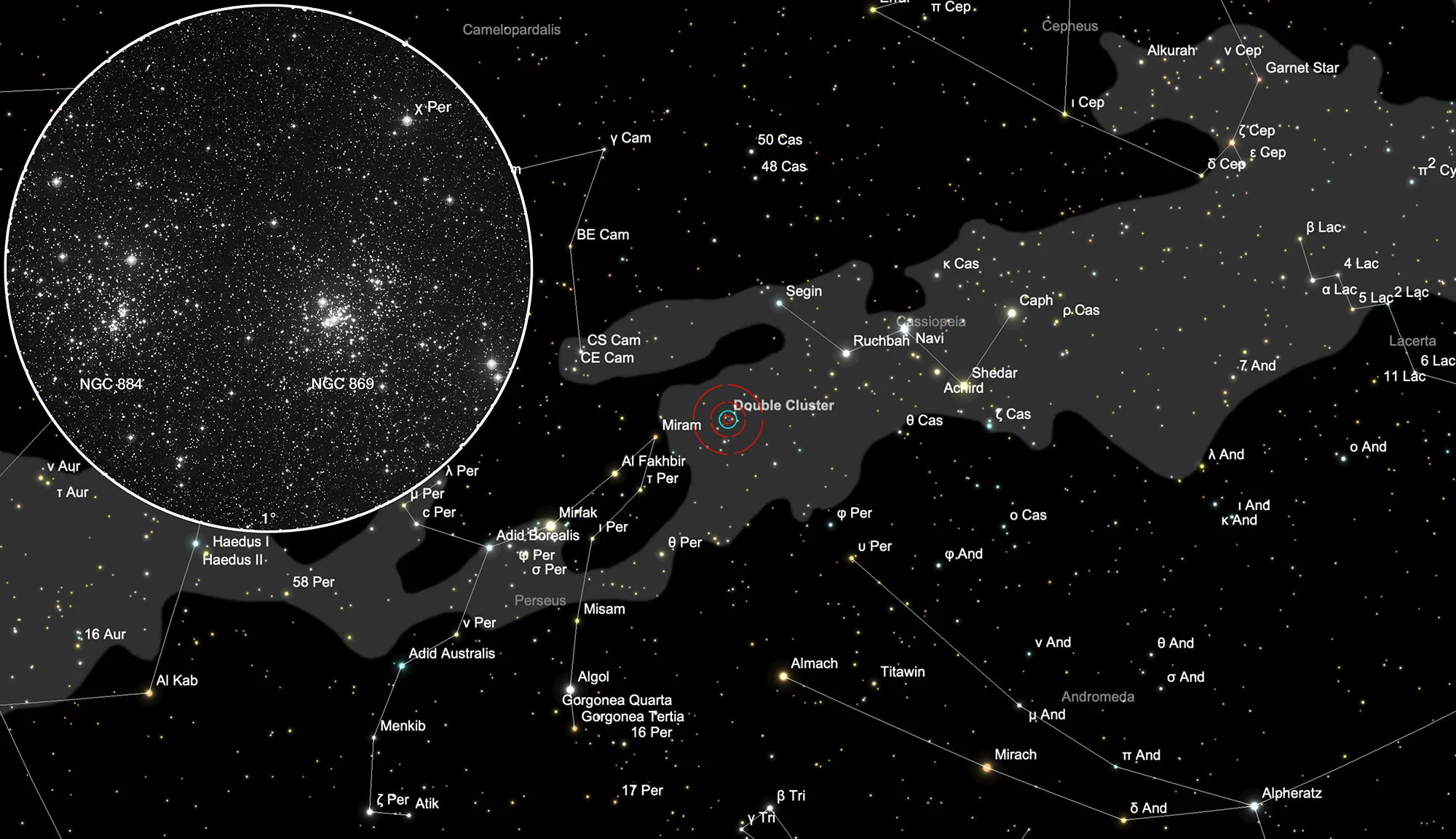 Karte h+X Persei