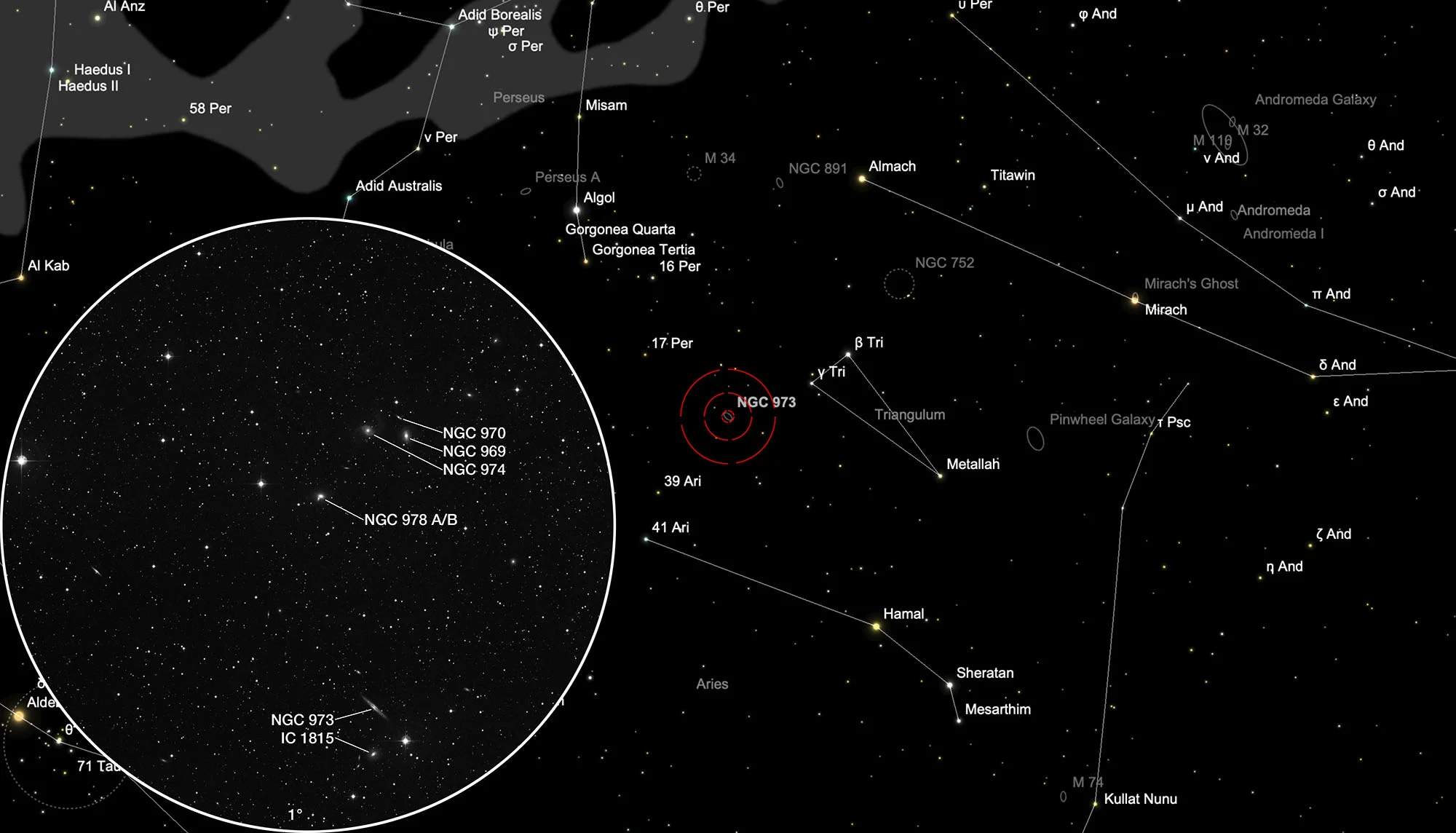 Karte NGC 973