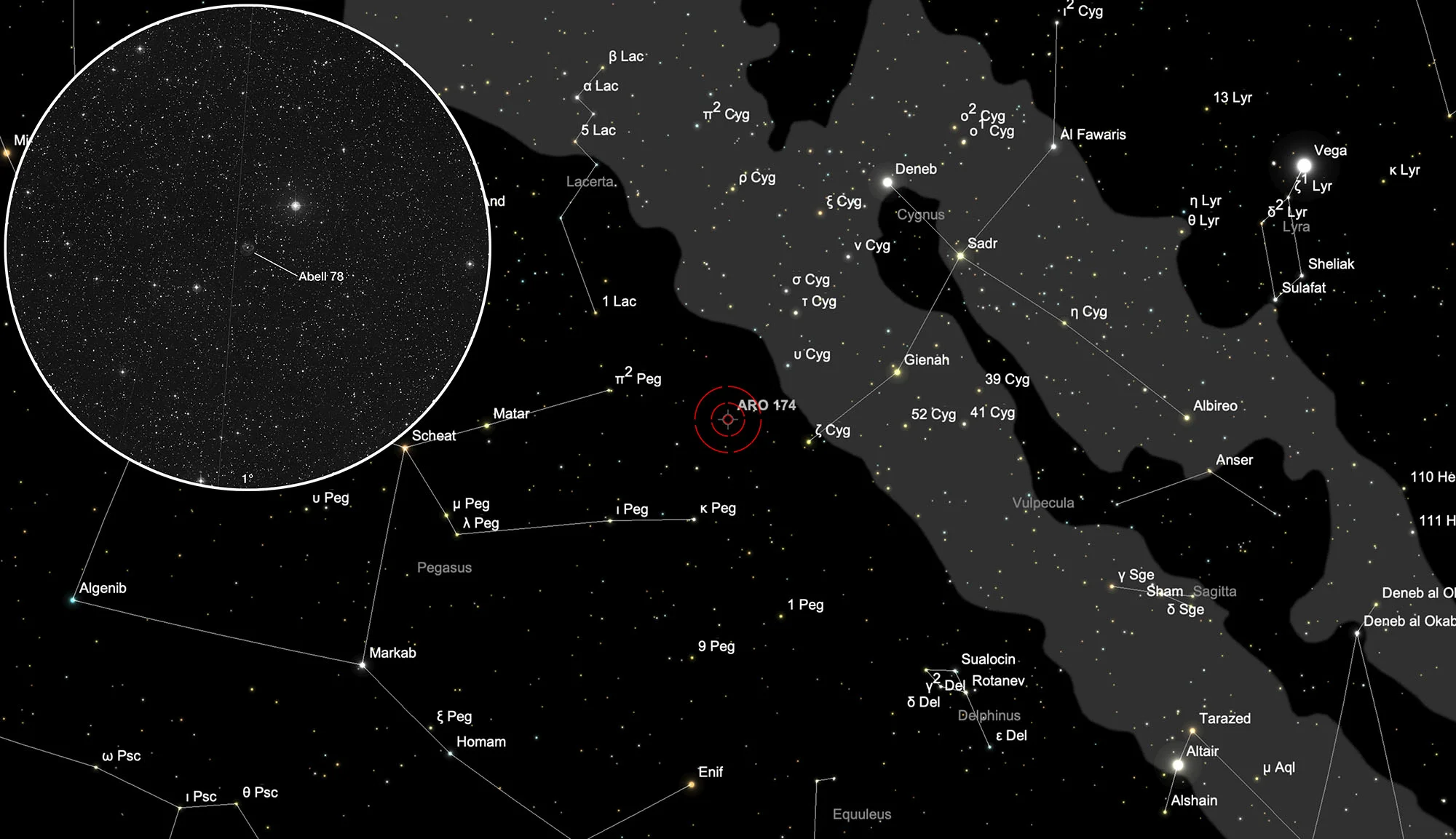 Finder Chart Planetary Nebula Abell 78