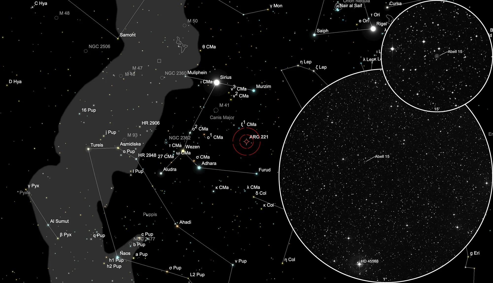Finder Chart Planetary Nebula Abell 15