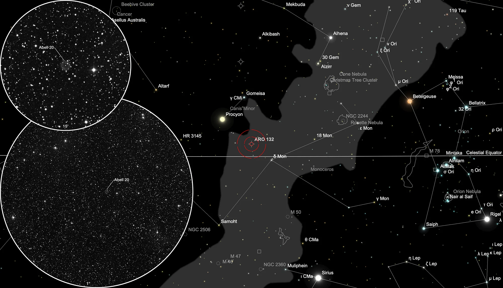 Finder Chart Planetary Nebula Abell 20