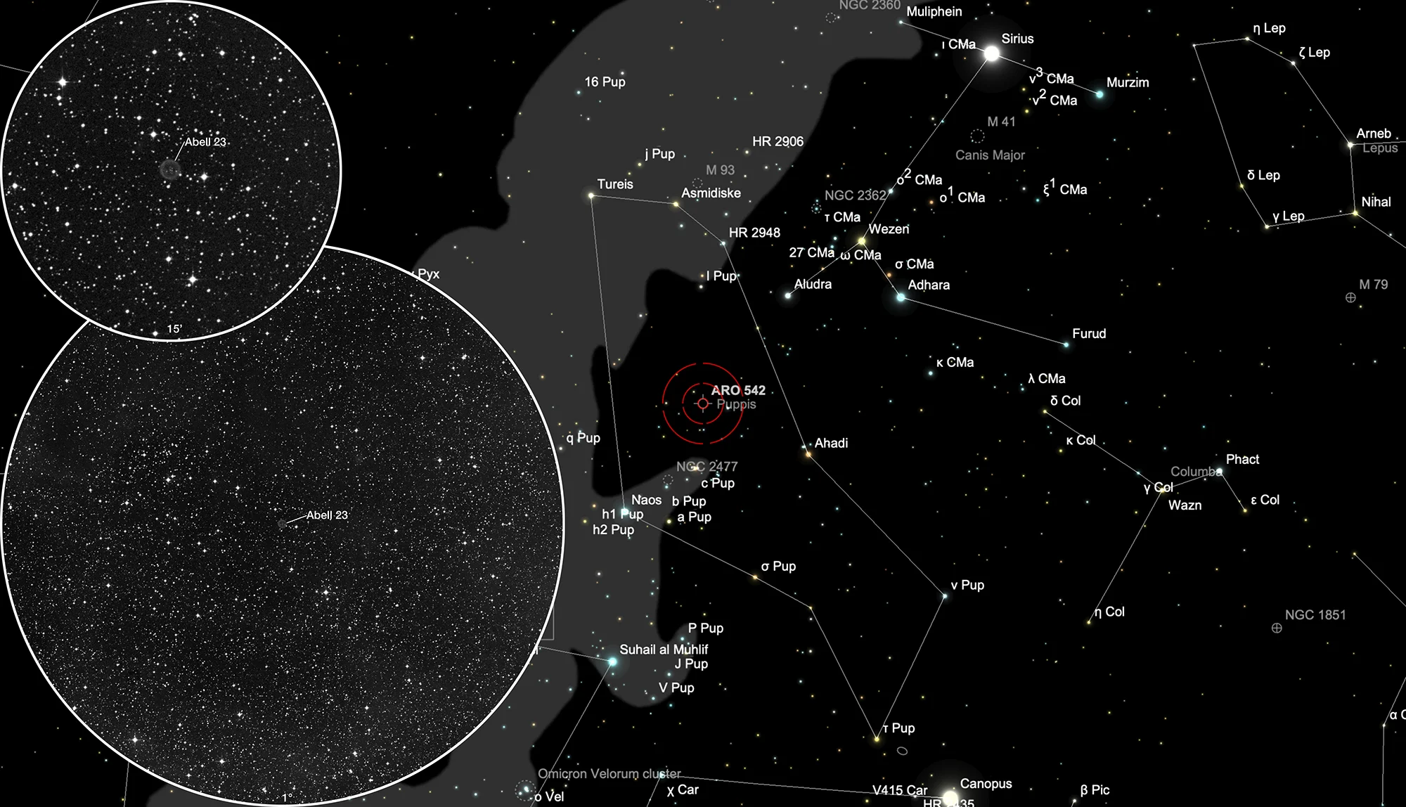 Finder Chart Planetary Nebula Abell 23