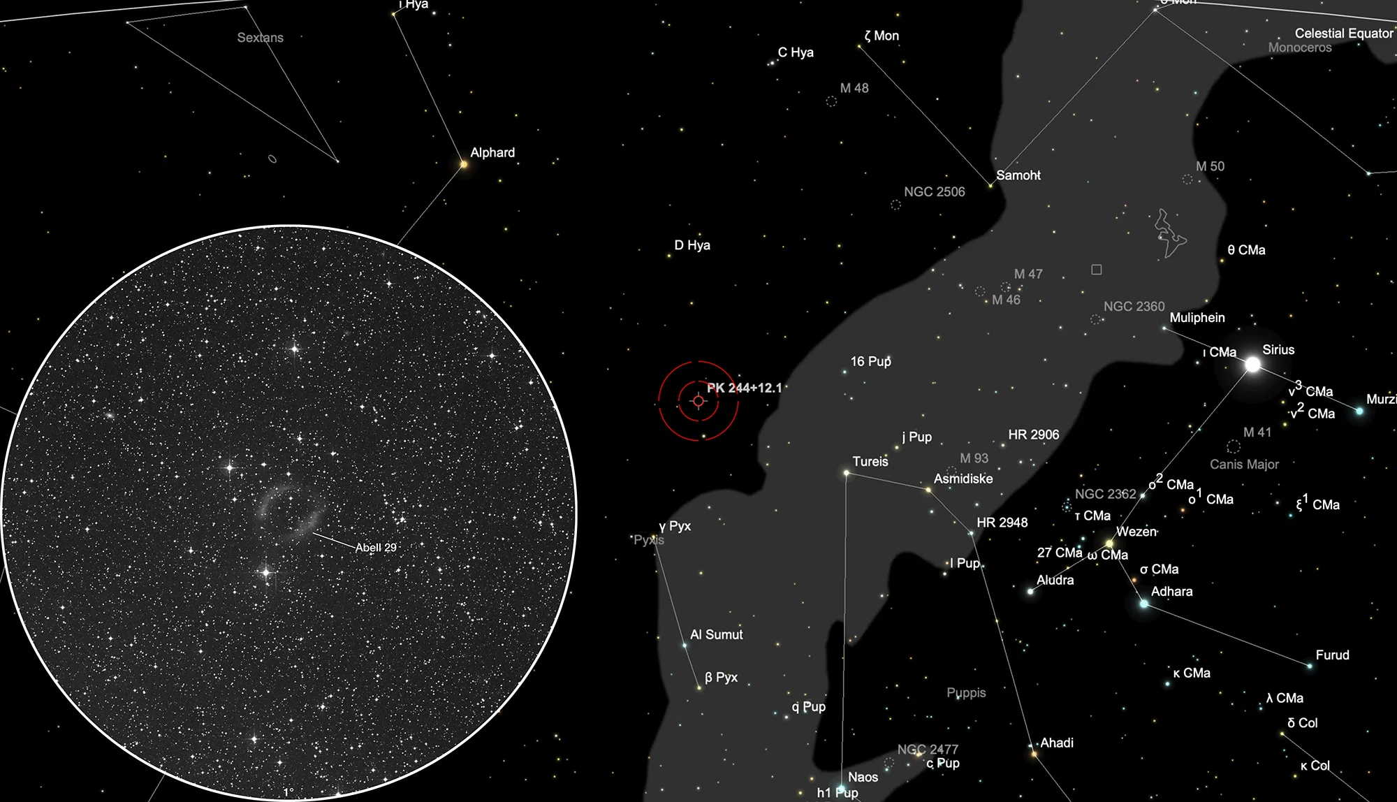 Finder Chart Planetary Nebula Abell 29