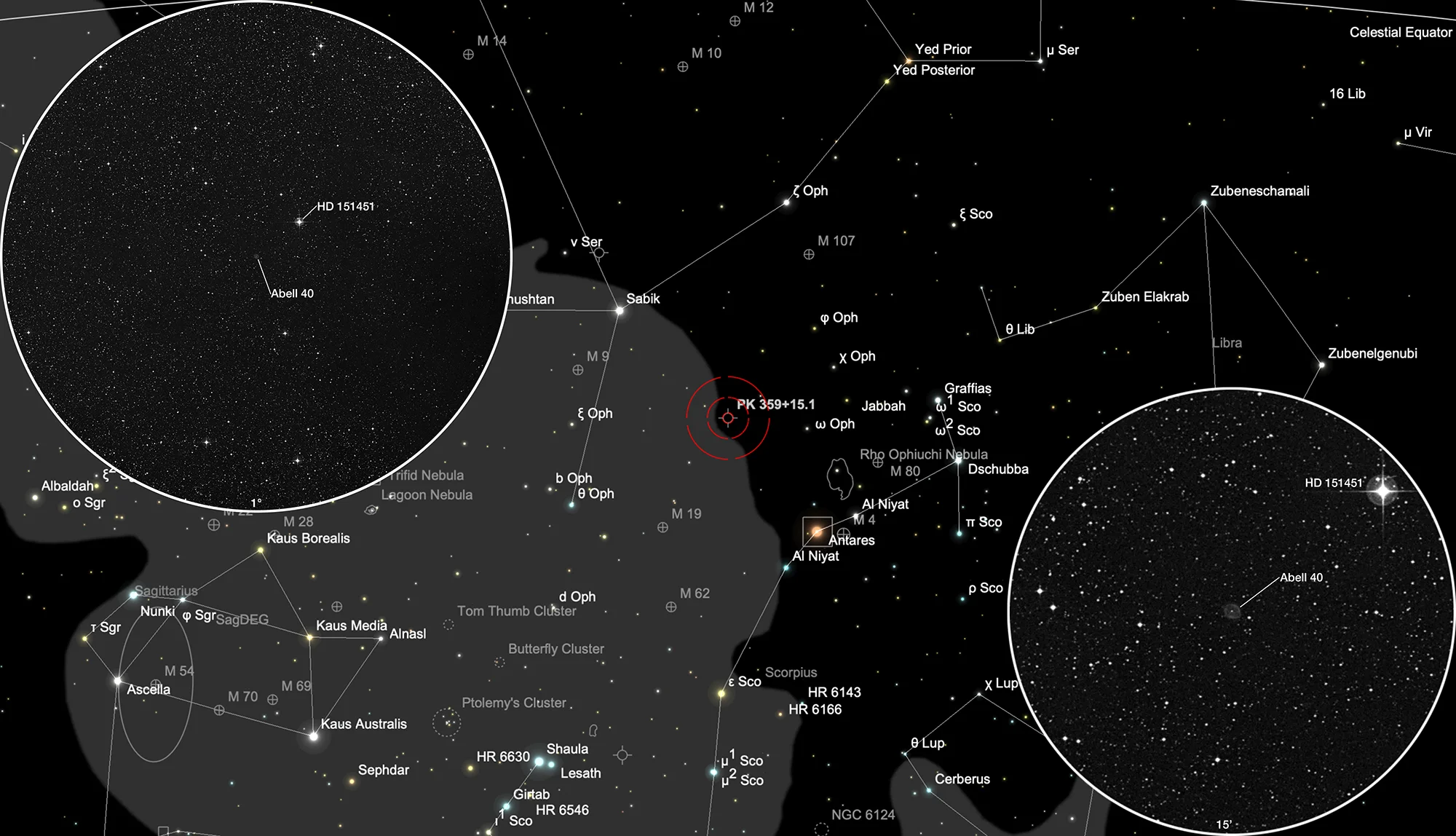 Finder Chart Planetary Nebula Abell 40