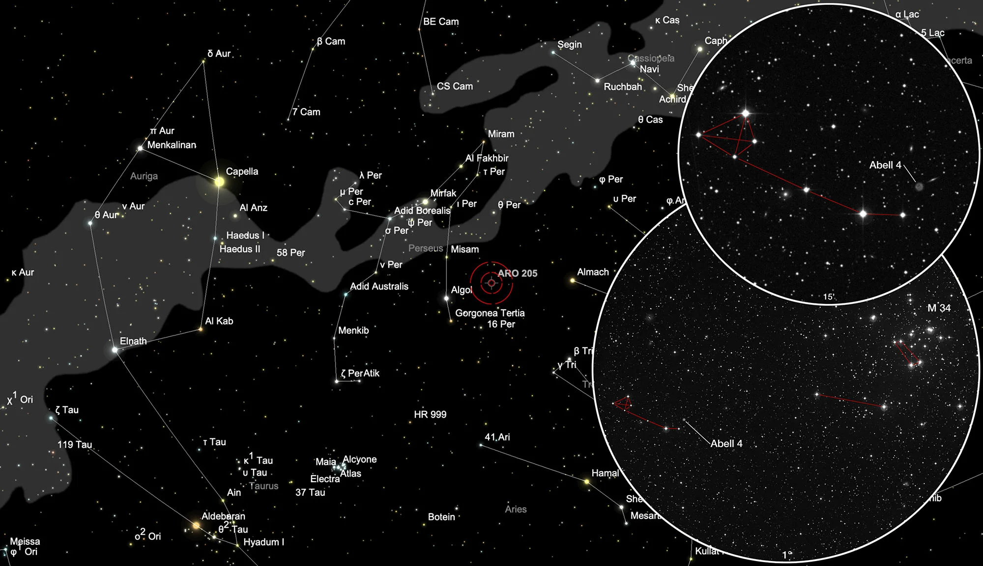 Chart Planetary Nebula Abell 4