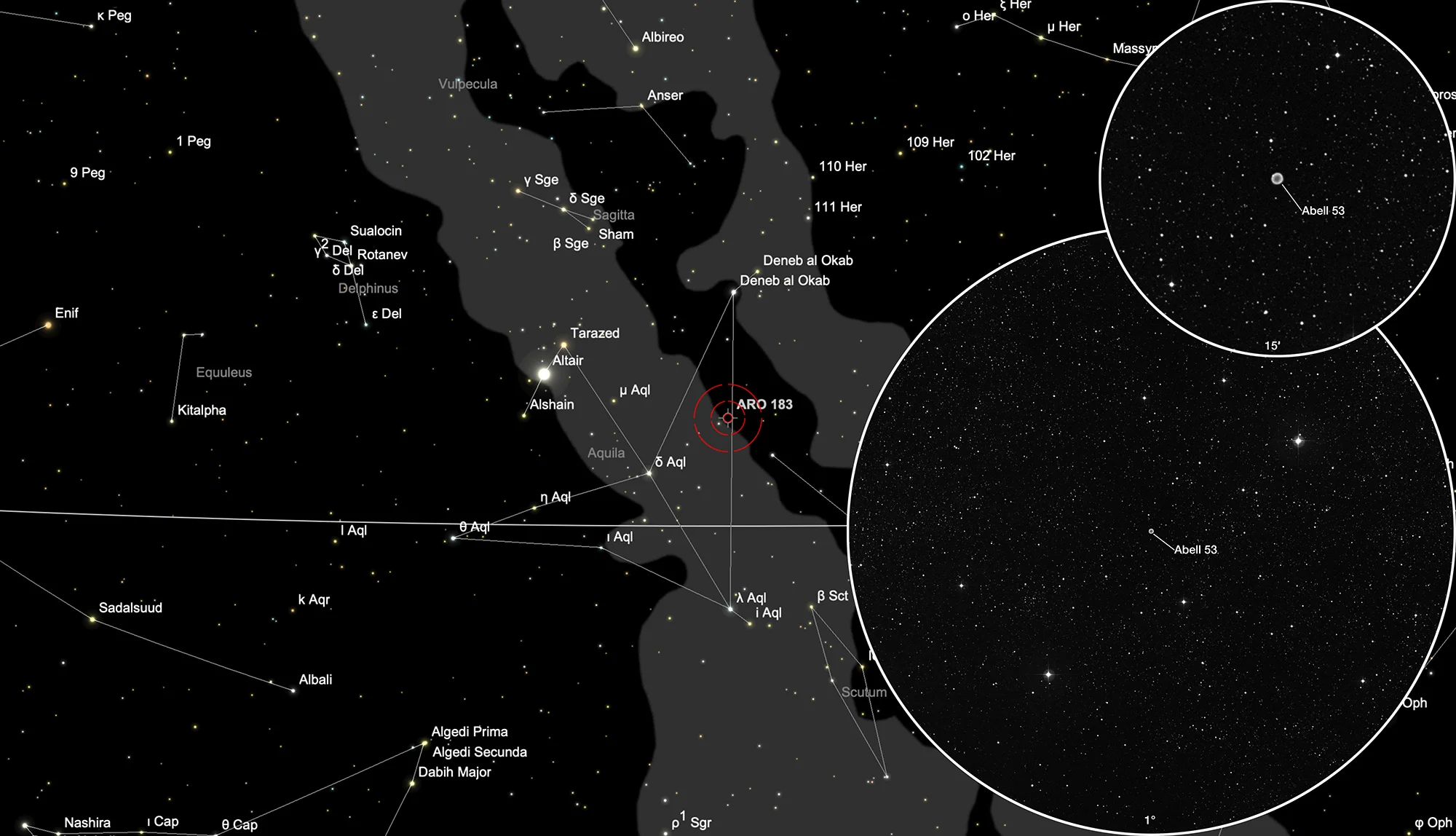 Finder Chart Planetary Nebula Abell 53