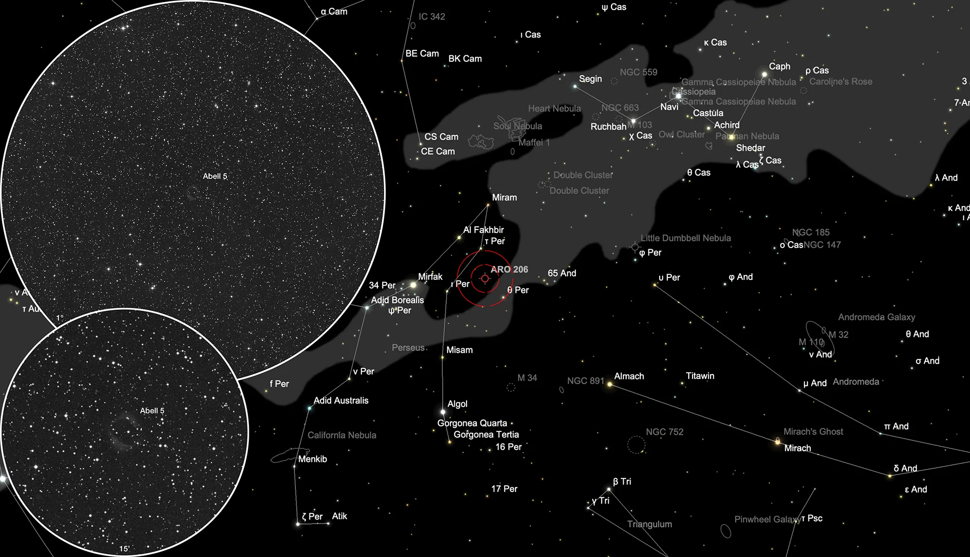 Chart Planetary Nebula Abell 5