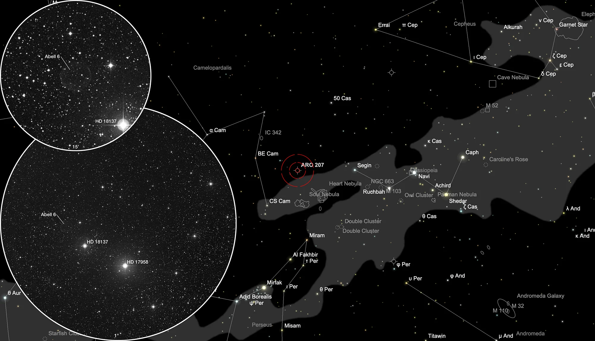 Finder Chart Planetary Nebula Abell 6