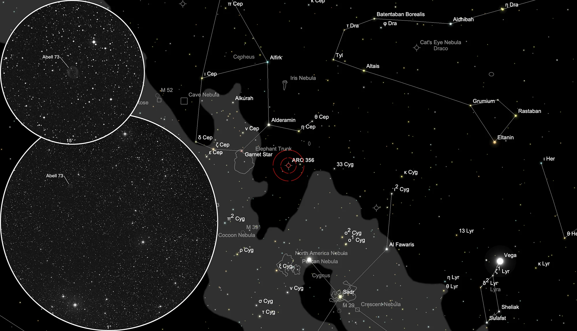 Finder Chart Planetary Nebula Abell 73