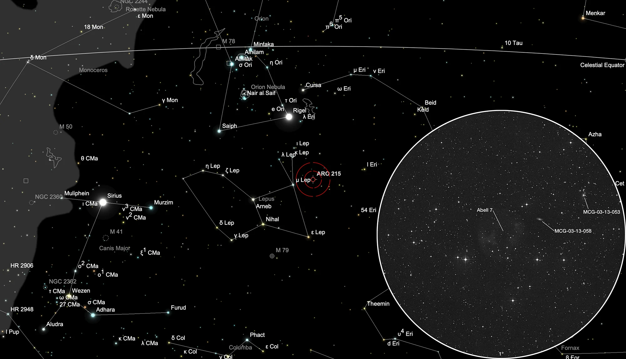 Finder Chart Planetary Nebula Abell 7