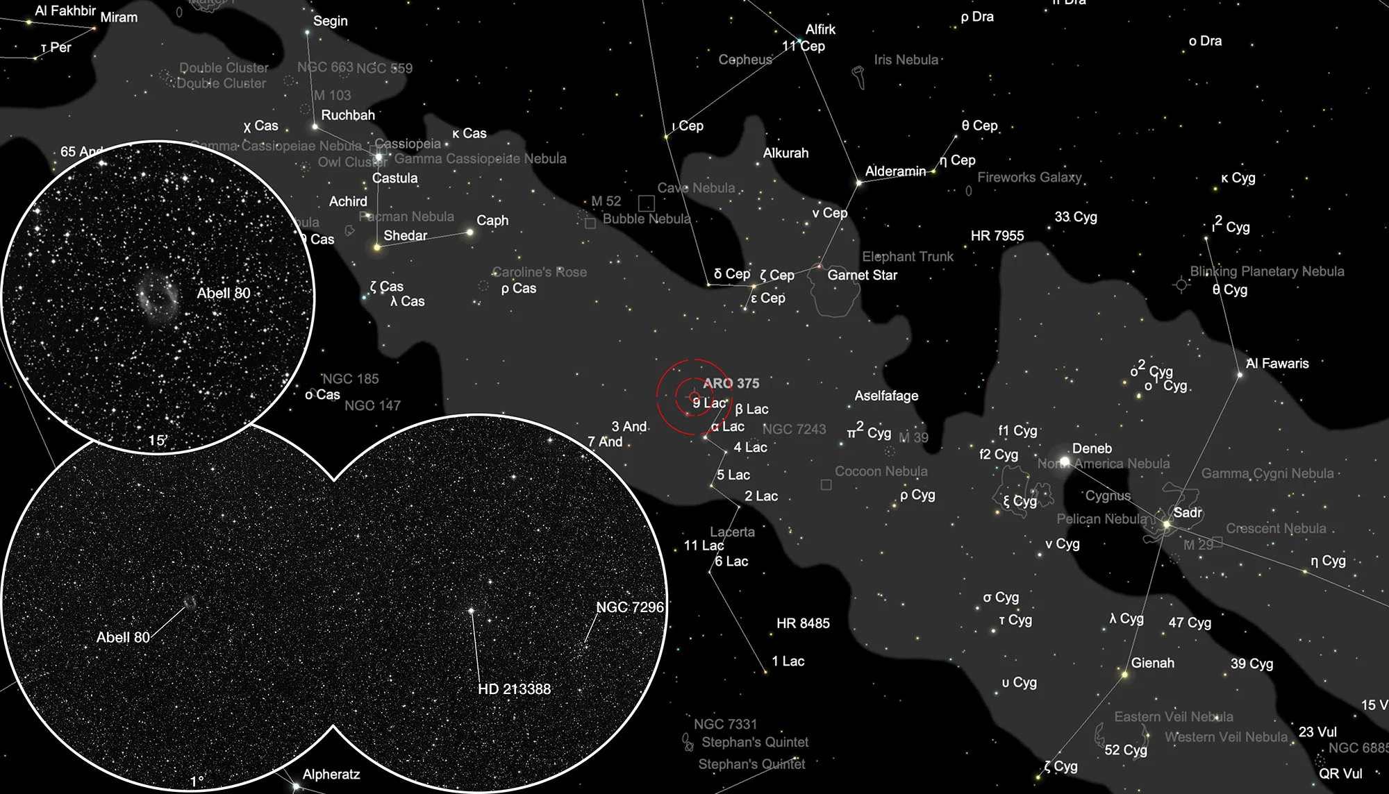 Karte Planetarischer Nebel Abell 80