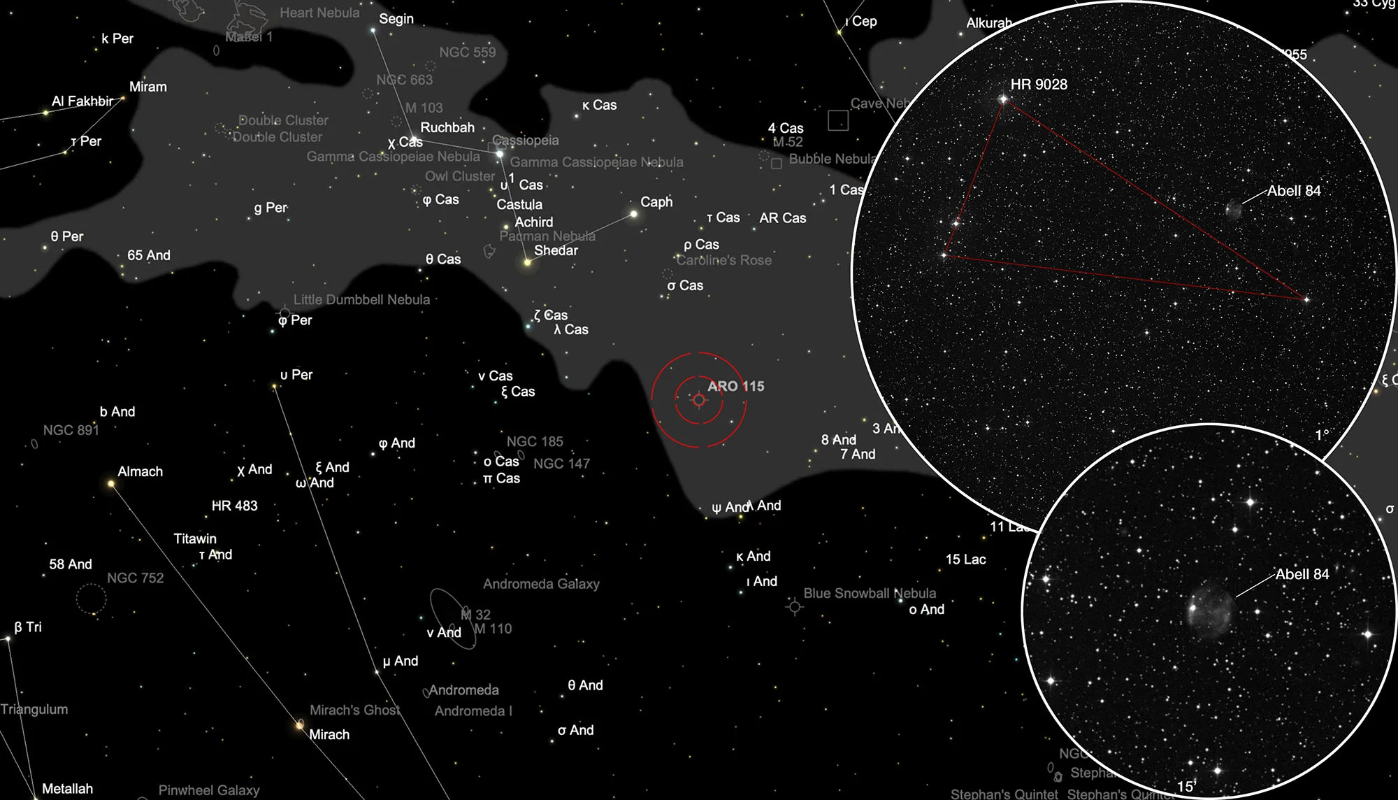 Finder Chart Planetary Nebula Abell 84
