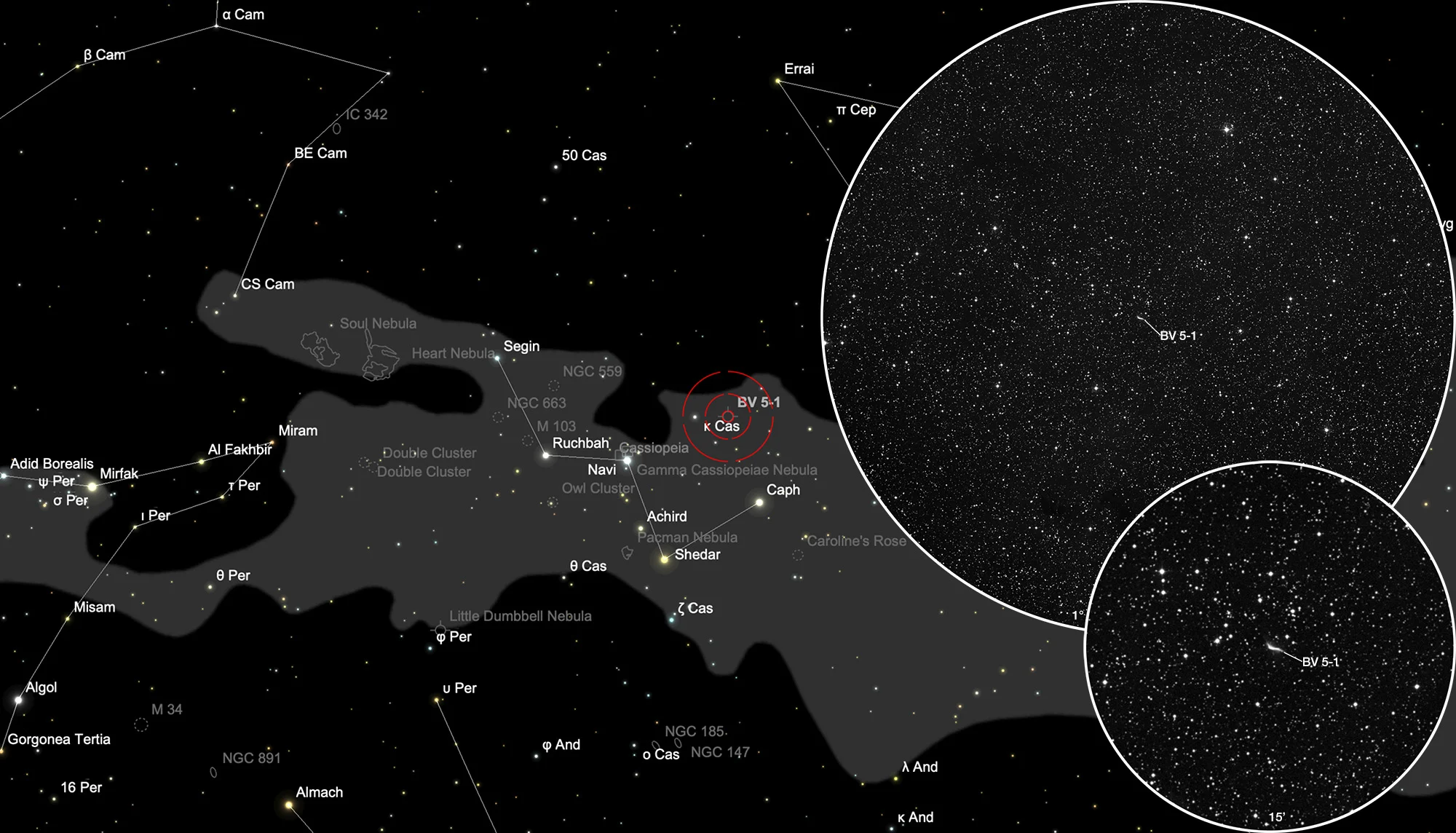 Chart Planetary Nebula BV 5-1