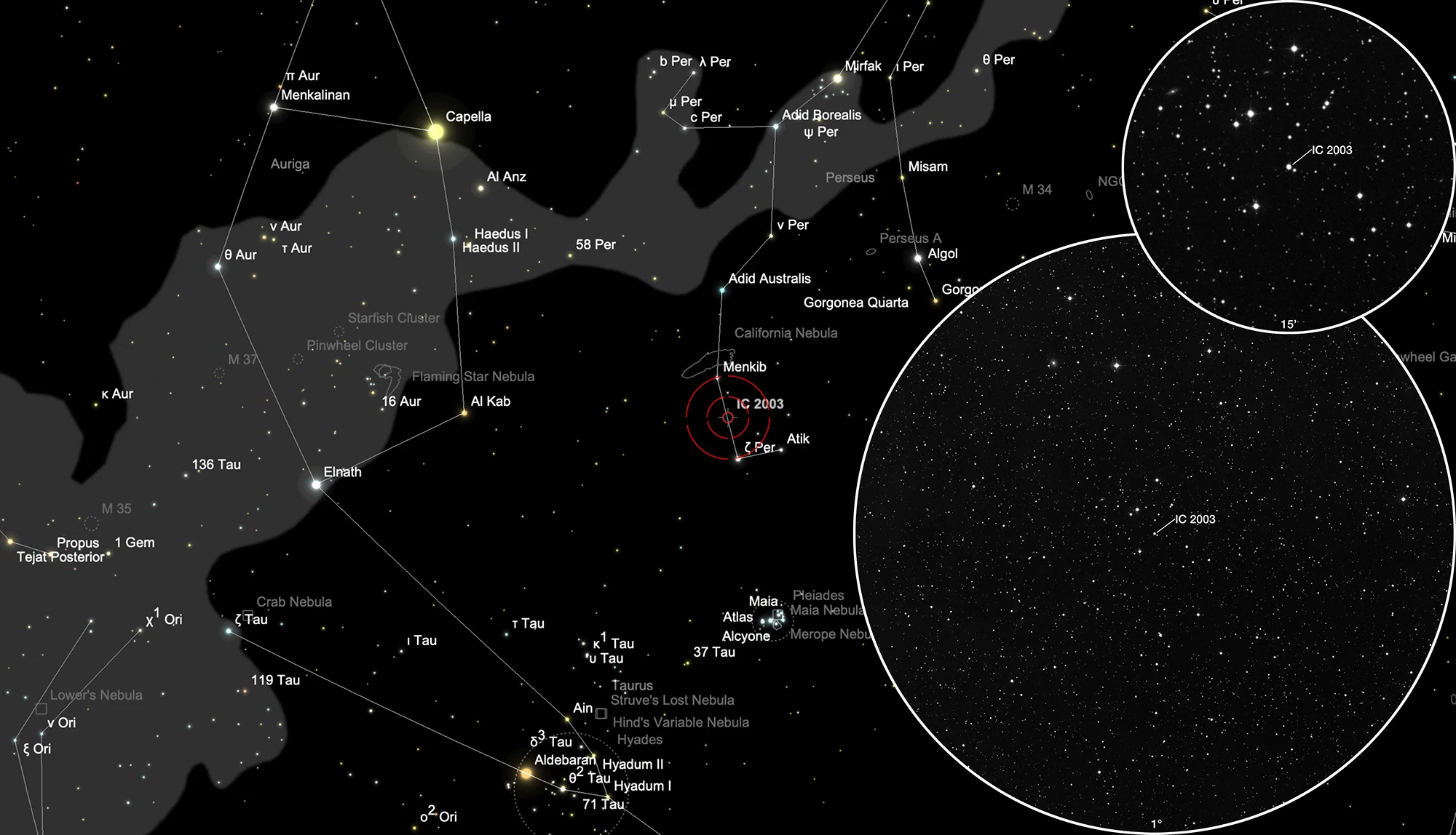 Finder Chart Planetary Nebula IC 2003
