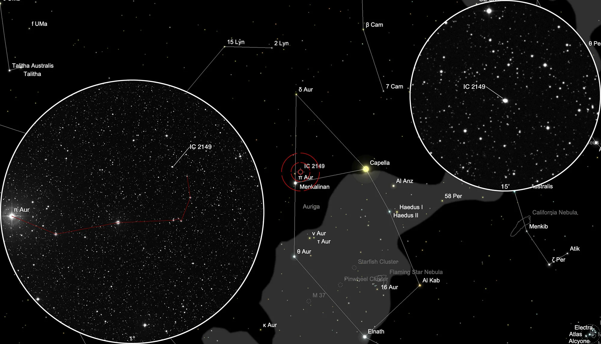 Finder Chart Planetary Nebula IC 2149