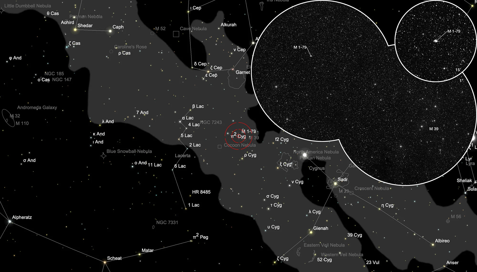Finder Chart Planetary Nebula Minkowski 1-79