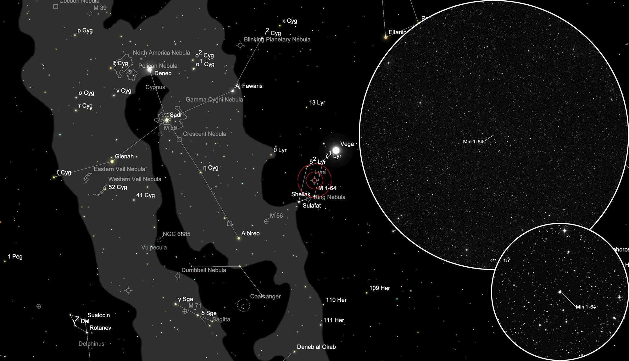 Finder Chart Planetary Nebula Minkowski 1-64