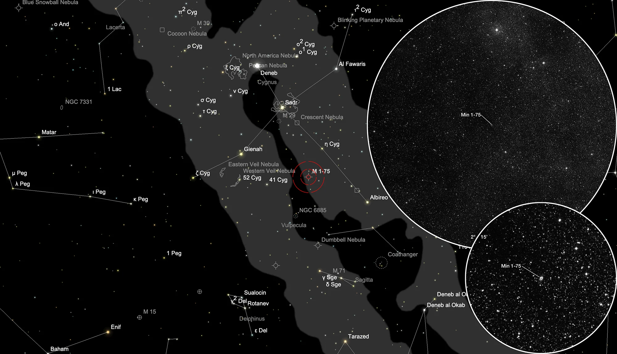 Finder Chart Planetary Nebula Minkowski 1-75