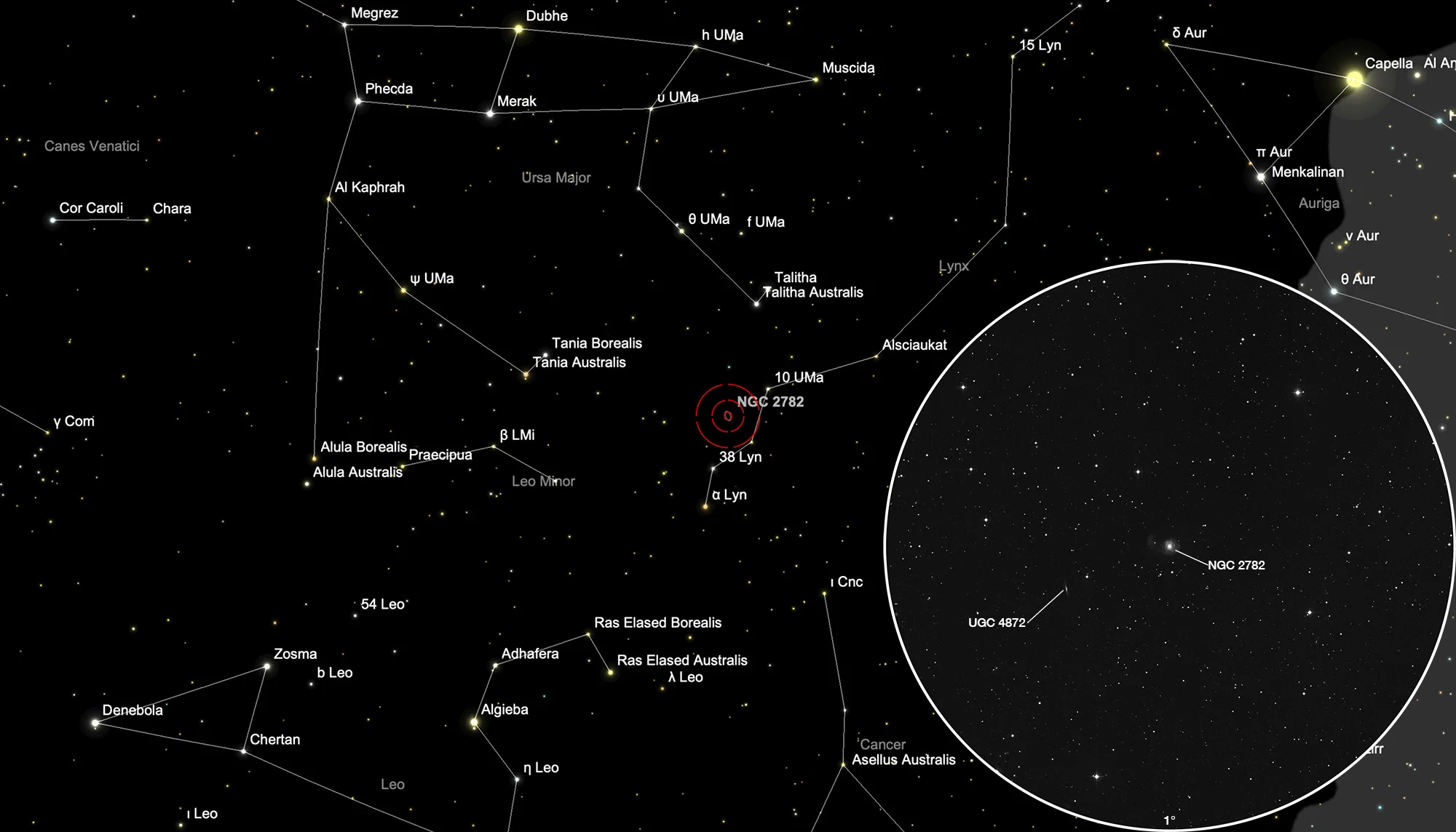 Finder Chart Galaxy NGC 2782 (Arp 215)