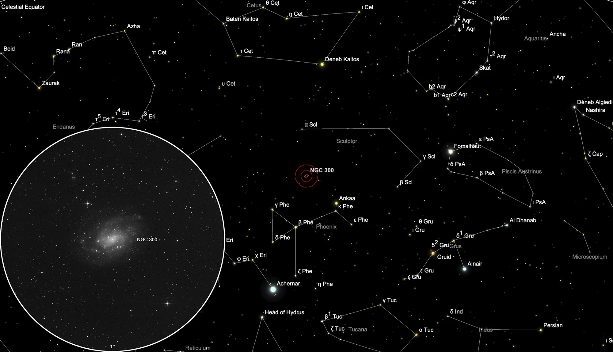 Finder Chart Galaxy NGC 300