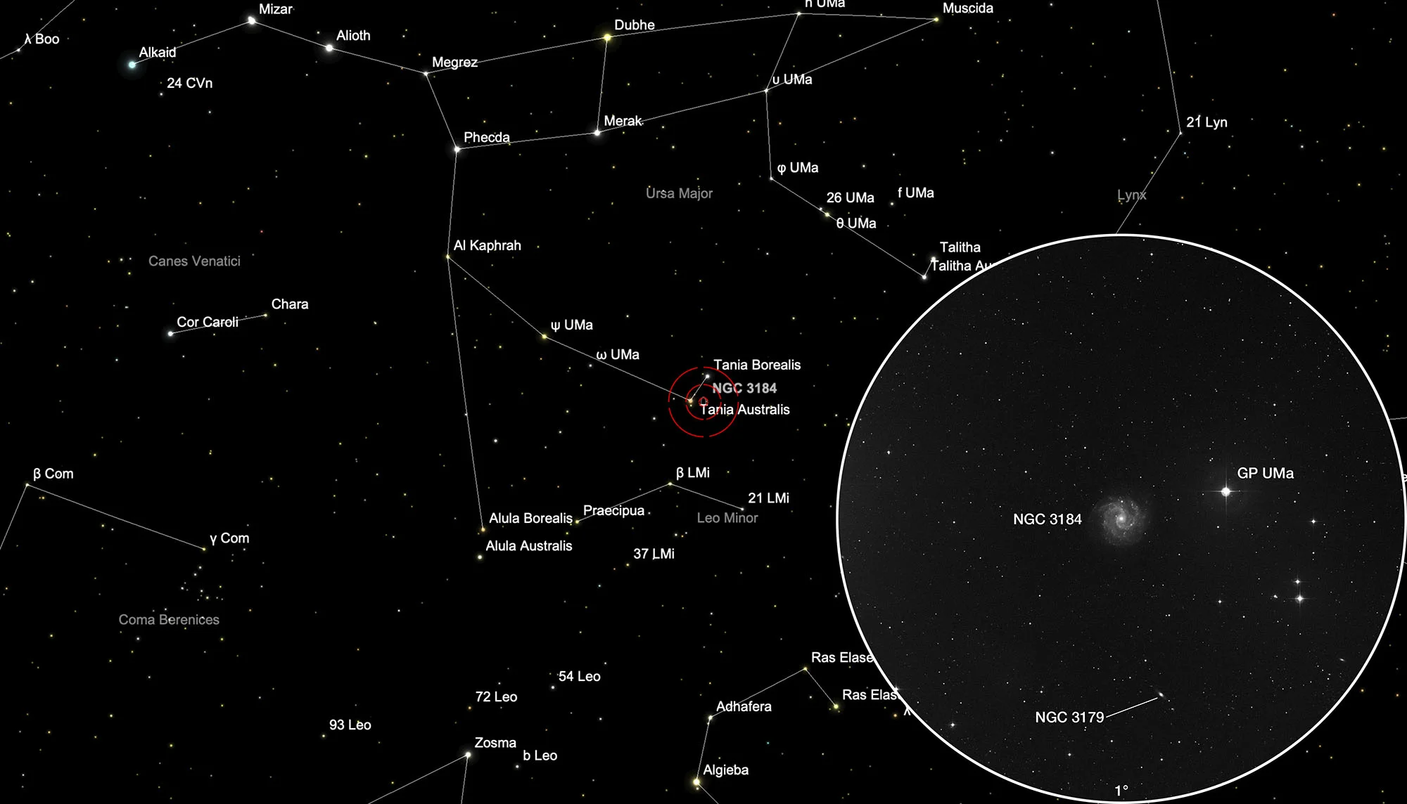 Finder Chart Galaxy NGC 3184