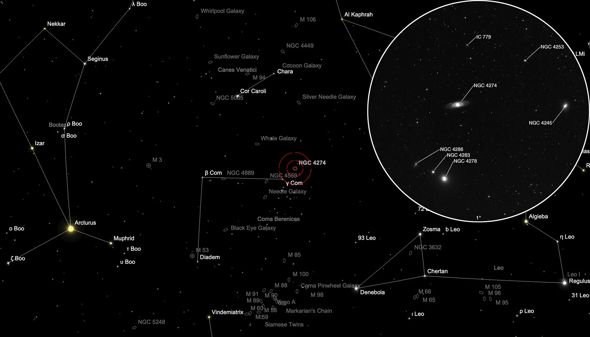 Finder Chart Galaxy NGC 4274