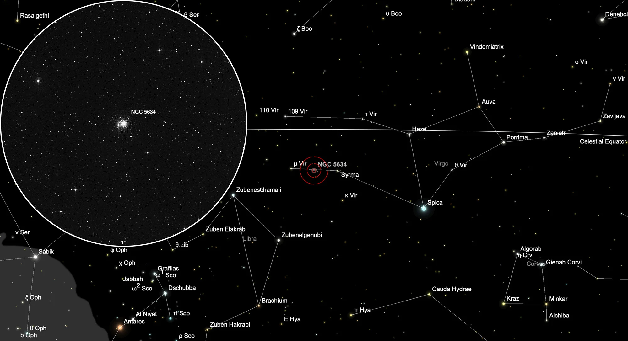 Karte Kugelsternhaufen NGC 5634