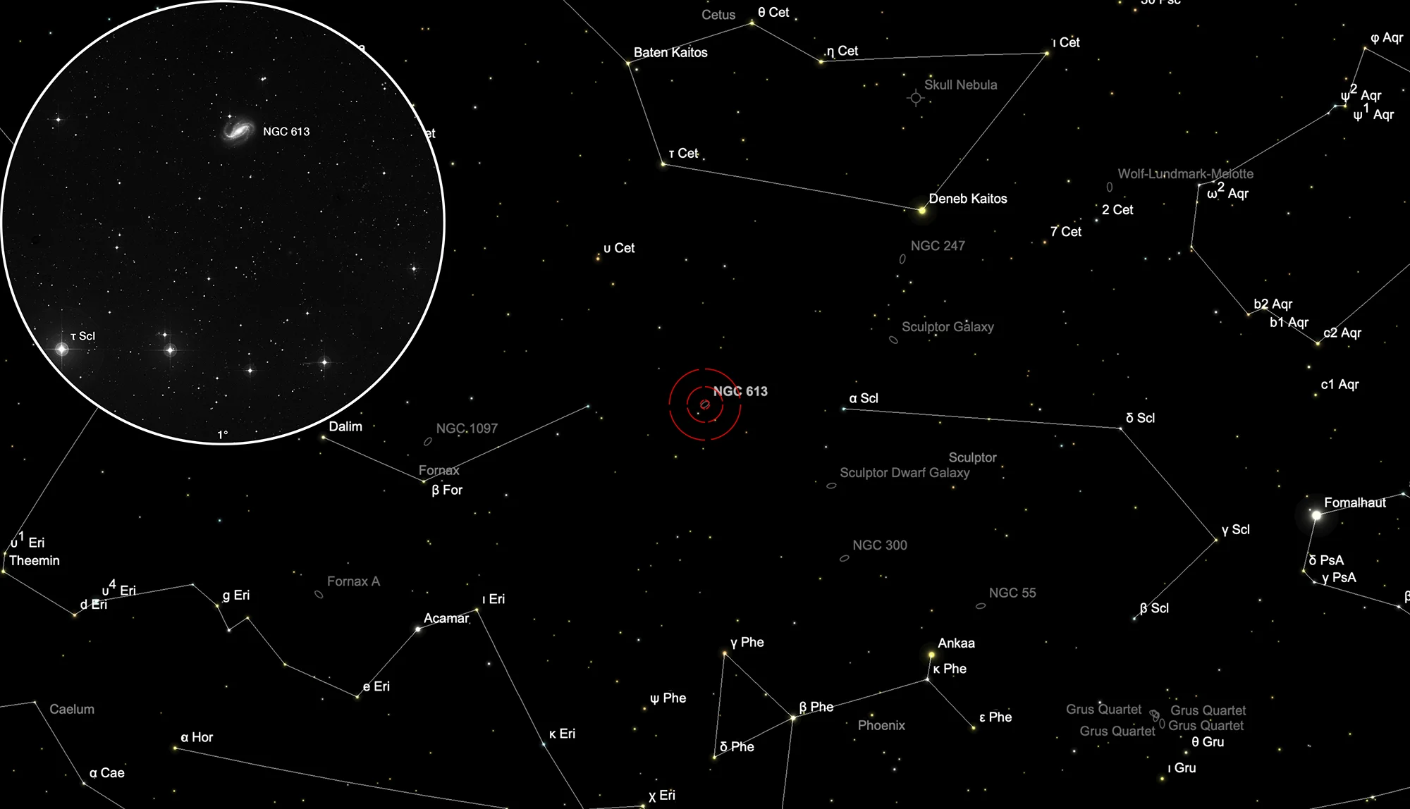 Finder Chart Galaxy NGC 613